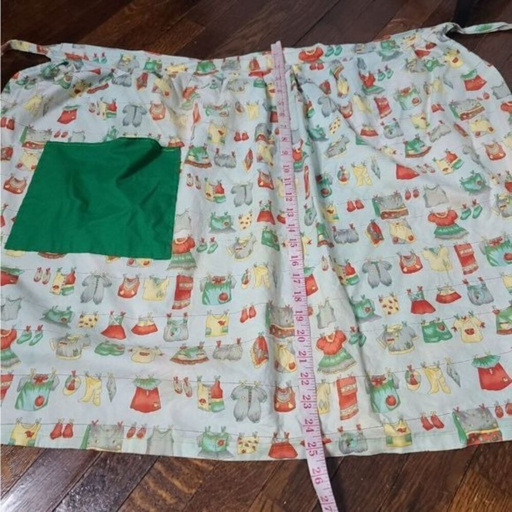 Vintage Half Waist Retro Printed Grannycore Kitchen Apron - Picture 7 of 9